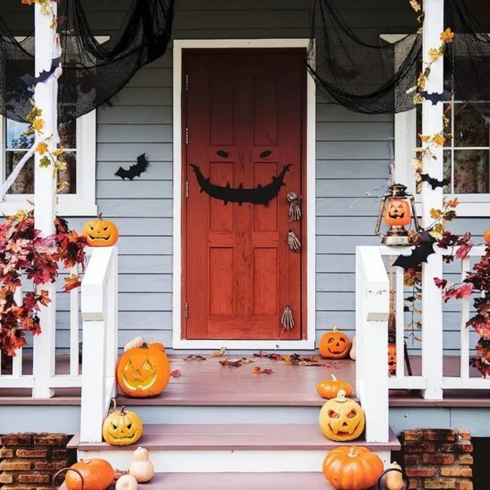 30×72inch Black 5Pcs Halloween‎ Decorations Clearance Creepy Cloth